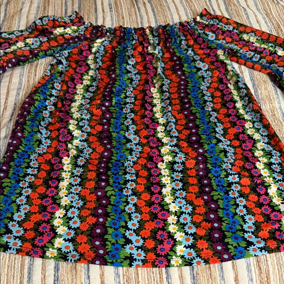 TRINA TURK Off-Shoulder FLORAL PRINT BELL SLEEVE Dress - Picture 6 of 11